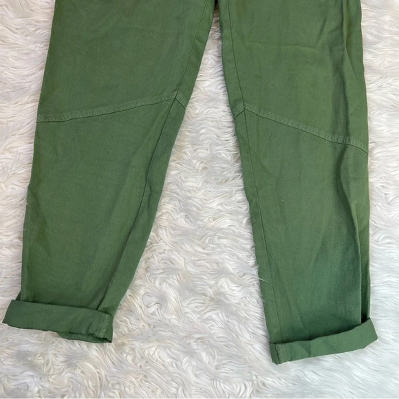 NWOT A.L.C. Cobin Paperbag Waist High Rise Belted Pants Fern Green Twill Women 8 - Picture 3 of 12